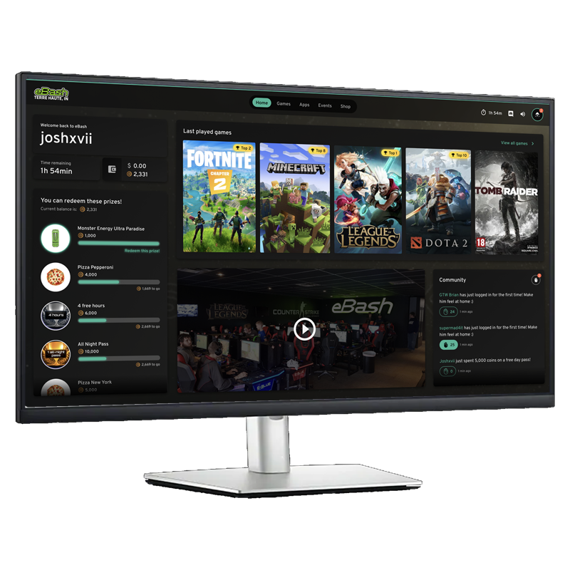 User interface example of the ggLeap PC client
